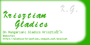 krisztian gladics business card